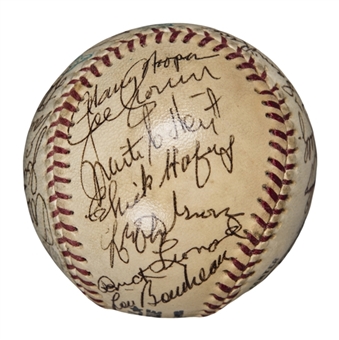 1972 Baseball Hall of Famers Multi Signed ONL Feeney Baseball With 27 Signatures (PSA/DNA Auto NM-MT 8)